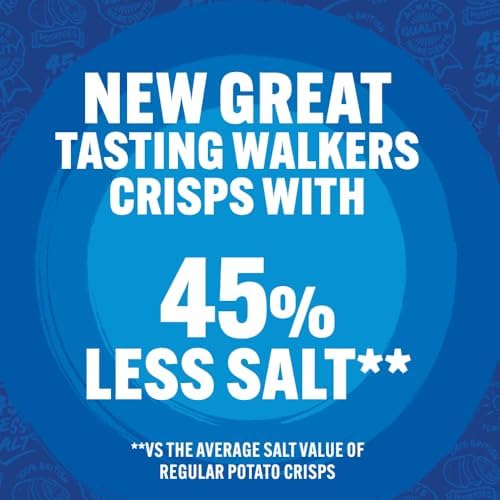Walkers Less Salt Lightly Salted Crisps 45g (Case of 32)