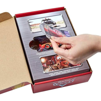 Mattel Disney and Pixar Cars Toys, Radiator Springs 3-Pack with Lightning McQueen, Mater and Sheriff Die-Cast Toy Cars, HBW14