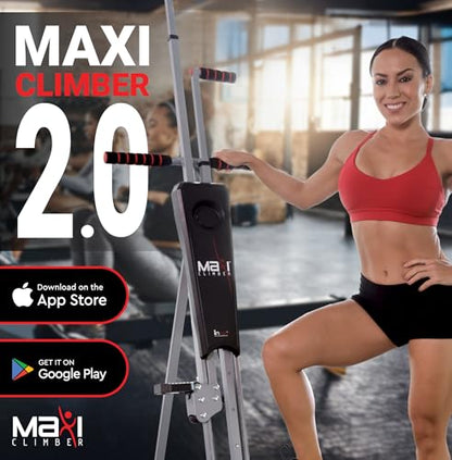 New Image Maxi Climber - Vertical Climbing Cardio Exercise Machine - Full Body Workout - Multifunctional At Home Gym Equipment - Black/Grey