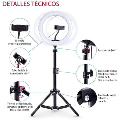 Canal Toys - Video Studio Creator Kit - Become an Influencer - Accessories with Green Background, Tripod and Ring of Light - From 8 years old - INF 001 - Cranberry