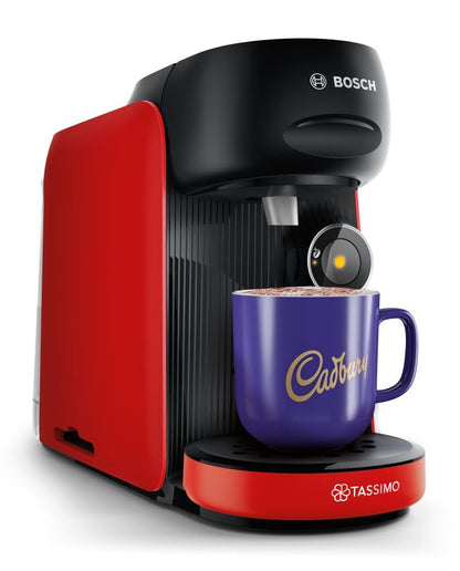 Tassimo by Bosch FINESSE TAS16B3GB POD Coffee Machine, 1400 Watt, 0.7 Litre - Red