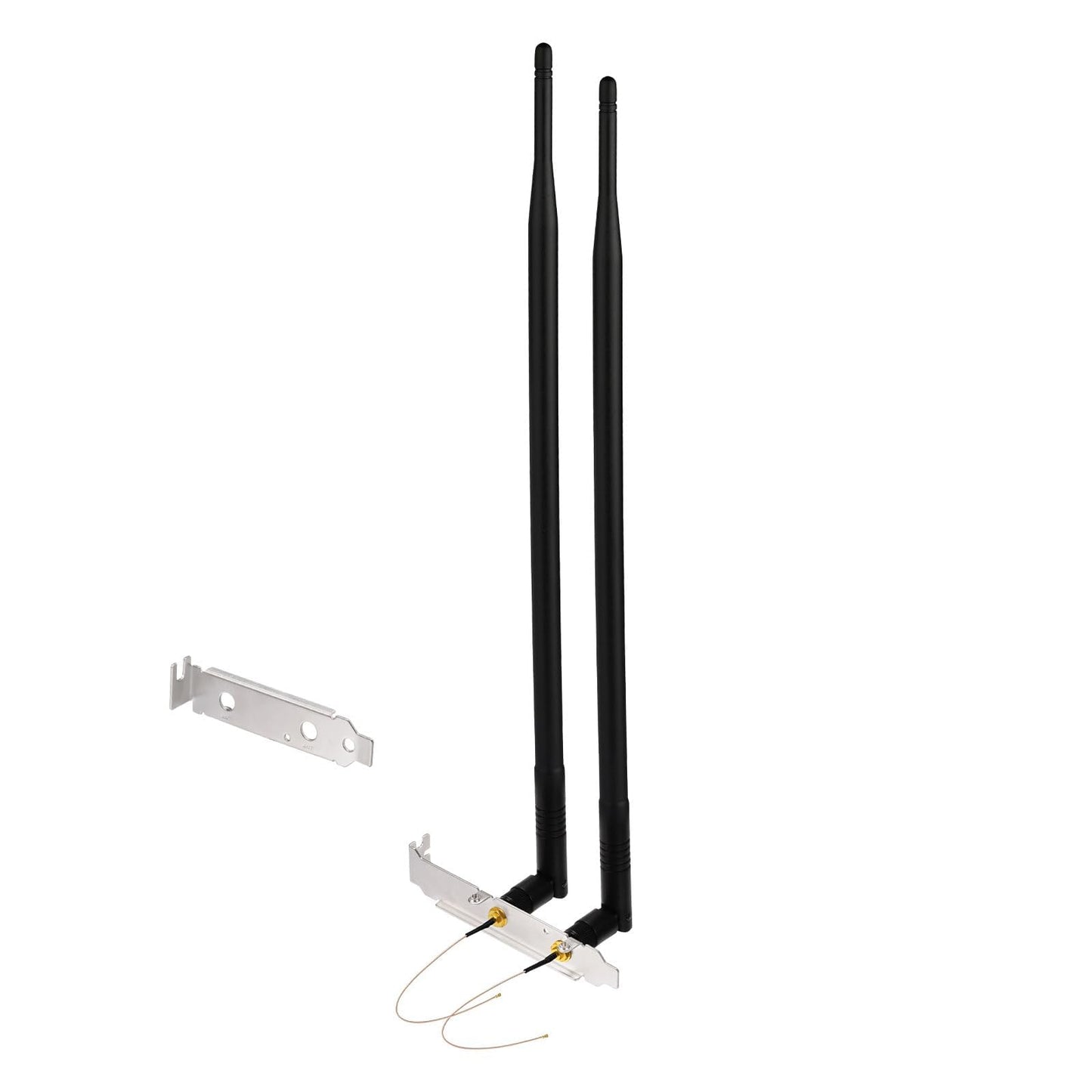 Superbat High Gain WiFi Antenna 12dBi 2.4GHz 5.8GHz Dual Band RP-SMA Antenna + 20cm Mini PCI to RPSMA Cable + Computer Back Slot Cover Bracket for