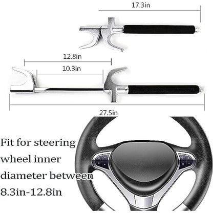 Car Steering Wheel Lock, The Anti Theft Device for Cars, Universal Car Steering Wheel Lock, Adjustable Vehicle Anti-Theft Lock with 3 Keys and Safety Hammer Function