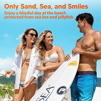 Safe Sea Zinc Oxide Sunscreen SPF50 | Clear Mineral Face Sunscreen Without White Cast | Anti-Jellyfish Sting Protective Lotion | Coral Reef Safe | Travel Size - 60ml (2 tubes)