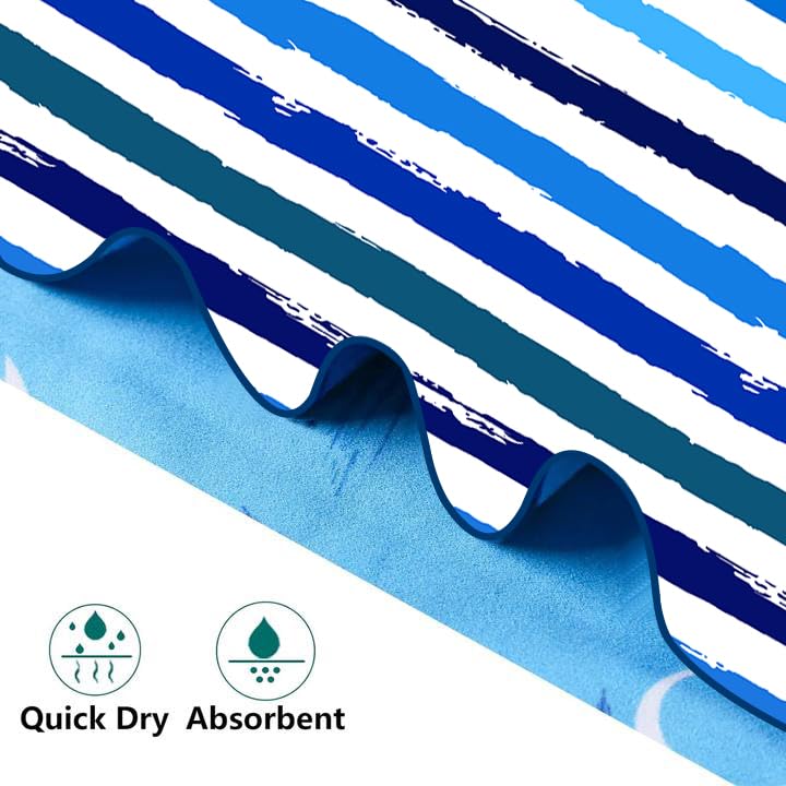 JAODFK Microfibre Beach Towel 71"X32" Quick Dry Lightweight Sand Free Extra Large Thin Towels Travel Essentials For Adults Womens Swim Bath