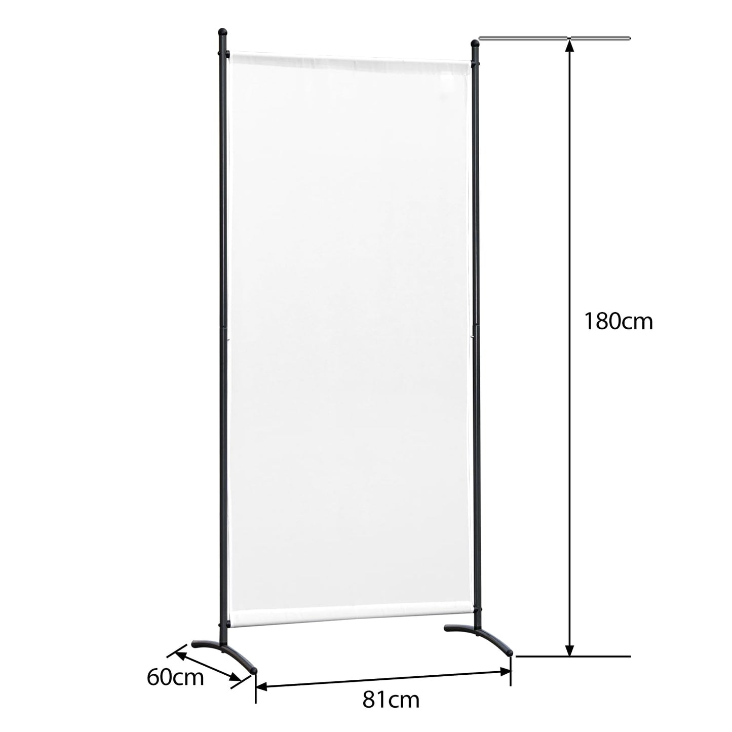Angel Living 1 Panel Room Divider, Privacy Screen Composed of Polyester Fabric and Sturdy Iron Frame