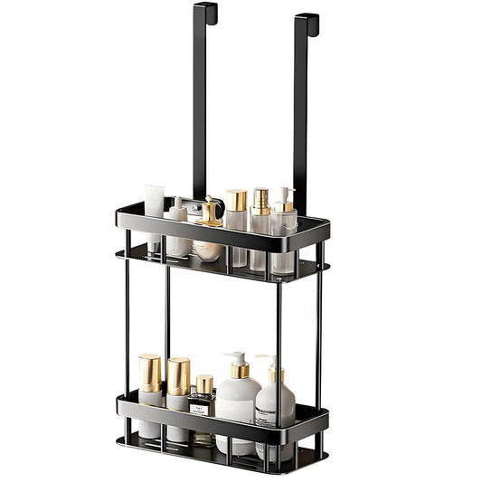 Axroad Mall Shower Caddy Hanging, Over Door Shower Shelf No Drilling Shower Organiser, 2-Tier Rustproof Bathroom Shampoo Holder Bath Accessories
