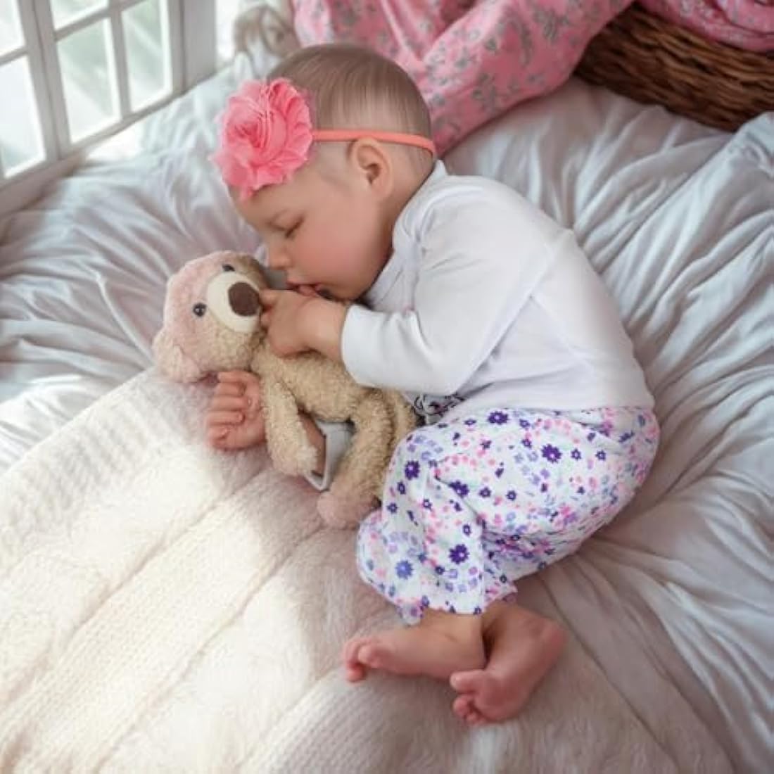 JIZHI Reborn-Baby Dolls 17 Inch Reborn Dolls Realistic Newborn Baby Dolls Soft Body Poseable Full Vinyl Body Girl Like a Lifelike Baby with Feeding Kit Gift Box for Kids