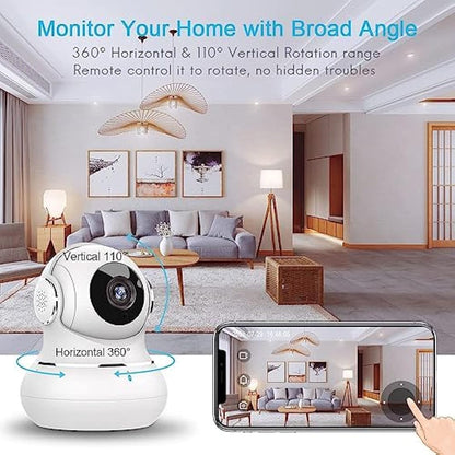 litokam Security Camera Indoor, Little elf 2K Cameras House Security with APP, Baby Monitor with Motion/Crying Detection, WiFi Camera with 2-Way Audio (White, 2Pack-2.4GHz)