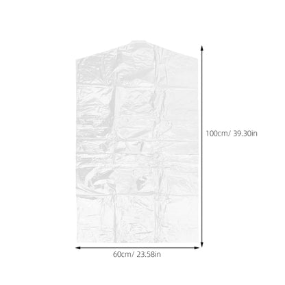 ULTECHNOVO Disposable Garment Covers Dry Cleaning Bags for Clothes 39.37 X 23.62 in Water-Resistant Clear Suit Cover for Dresses Coats Shirts Jackets