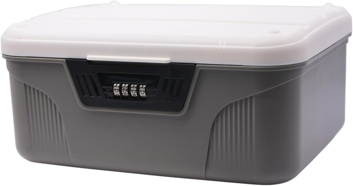 ABS Medicine Lock Box with Combination Code - Childproof Storage Organiser for Medicine, Snacks, Documents, Jewelry, Sewing, Portable