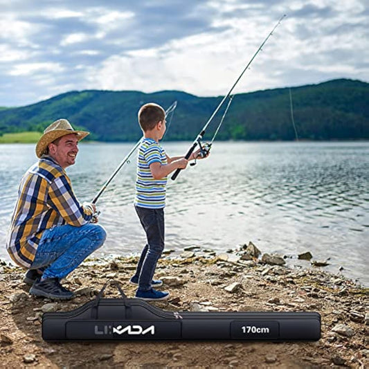 Lixada Portable Fishing Bag Folding Fishing Rod Reel Bag Outdoor Fishing Carrier Bag100cm/130cm/150cm