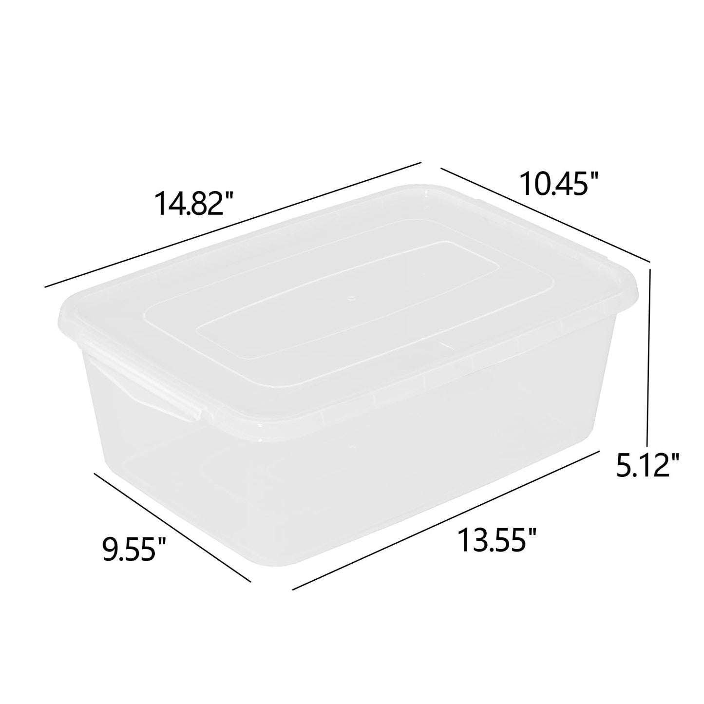 Parlynies 4-Pack Proofing Container with 14 L Capacity, Dough Rising Box