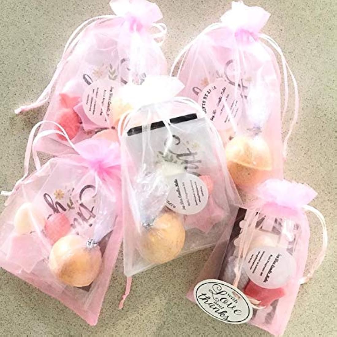 G2PLUS Pink Organza Gift Pouches - 13x18 CM Large Organza Favor Bags, 100 PCS Wedding Jewelry Bags - Clear Mesh Pouches Perfect for Wedding, Christmas, Birthday, Anniversary