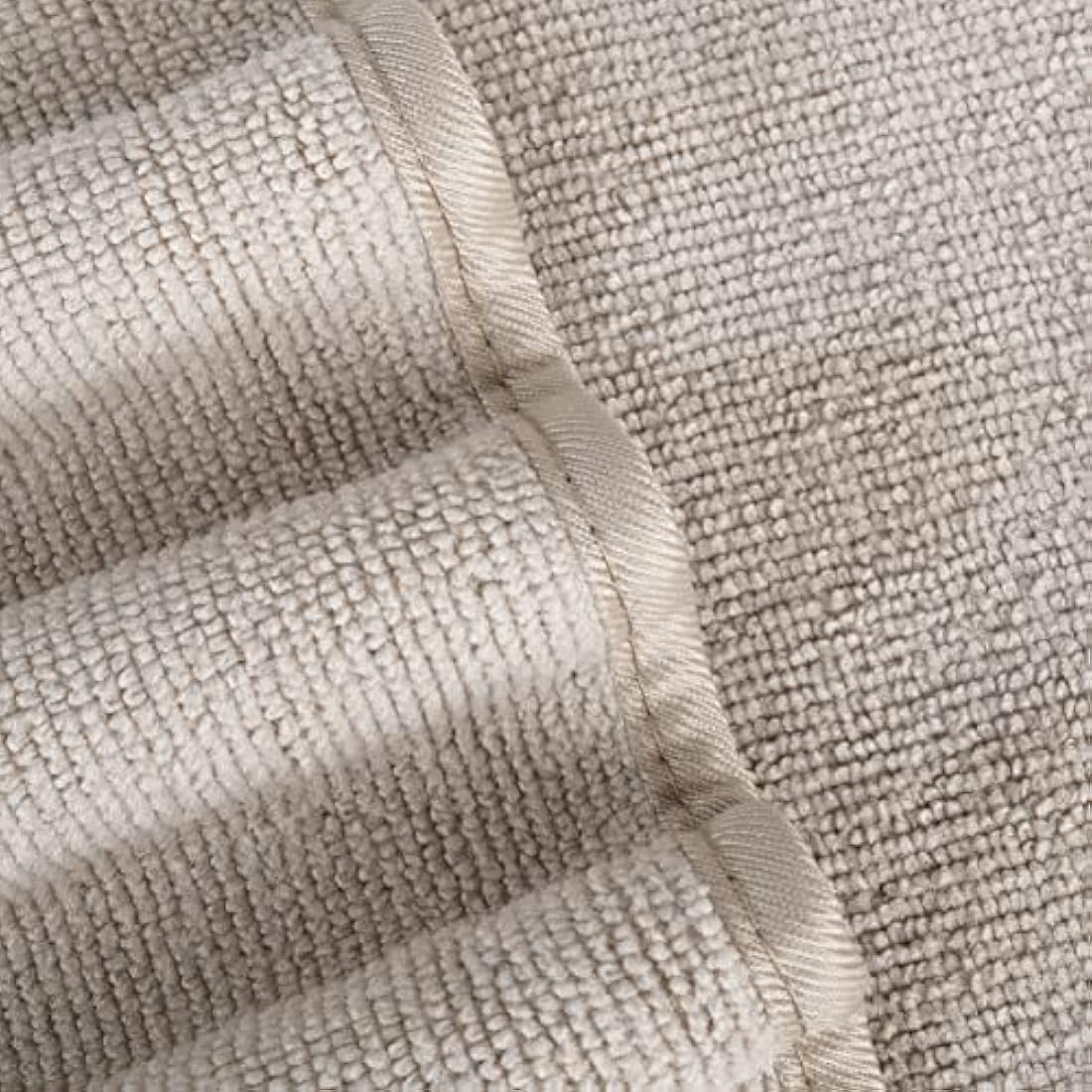 POLYTE Premium Quick Dry Lint Free Microfibre Bath Sheet, Pack of 2 (Beige, 89x178 cm)
