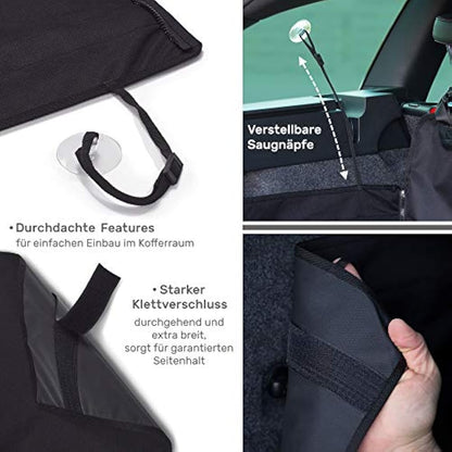 BARTSTR Car Boot Protector Dog 187 x 105 cm, Universal for Estate Boot Protective Mat, Water-Repellent and Bumper Protection, Plus Shoulder Bag