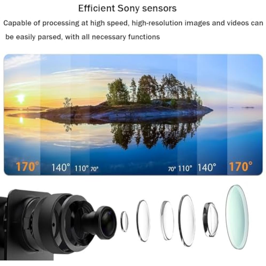 BSLVWG 4K Action Camera 20MP WiFi 30M Waterproof Sports Camera Underwater Camera for Vlog With Ultra HD 170°Wide-Angle 2.4G Remote Control Anti-Shake 2.0'' LCD Screen with Accessories Kit (Black)