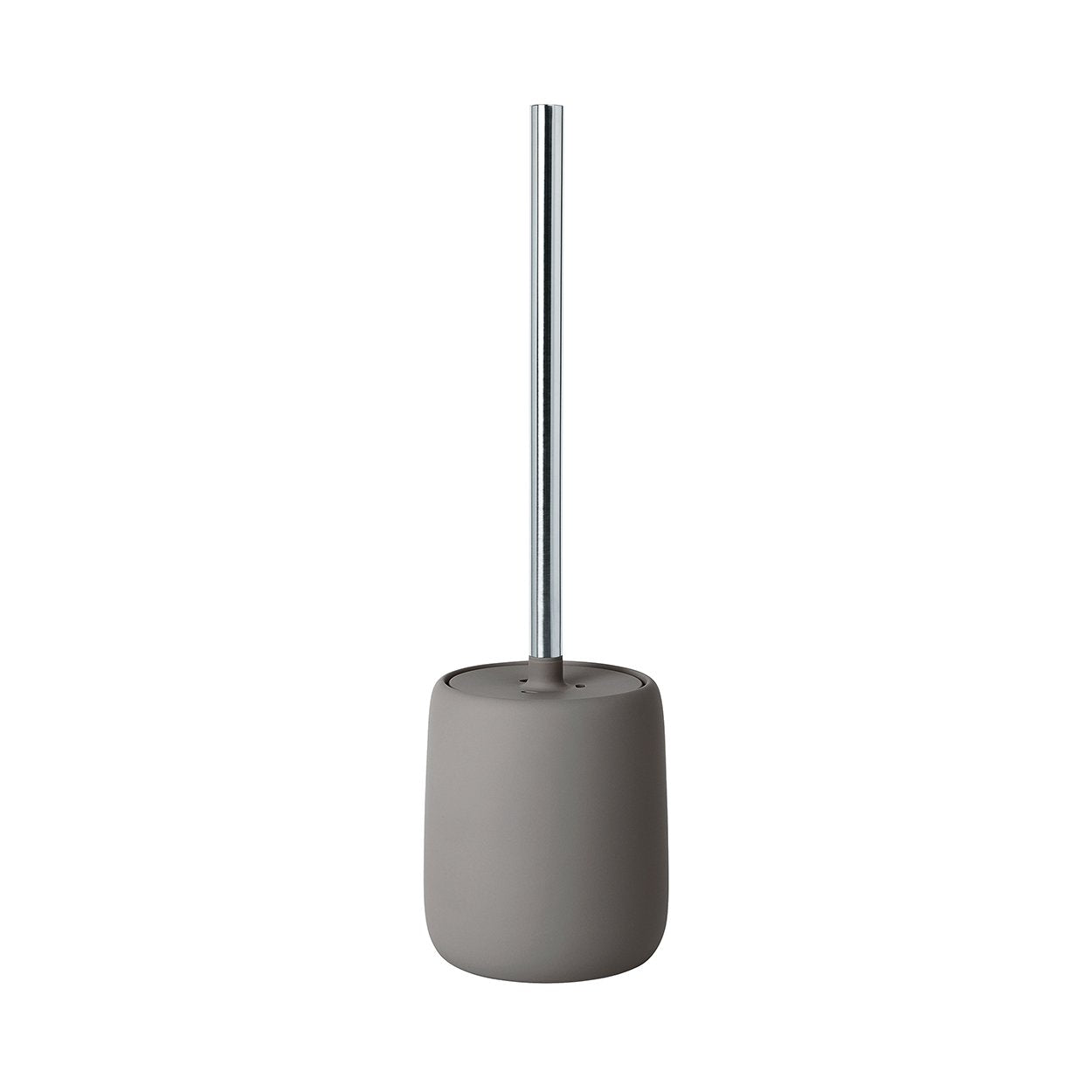 blomus -SONO 69047 Toilet Brush Ceramic/Plastic Satellite Toilet Set Soft Touch Hygienic Freestanding Toilet Brush & Holder Bathroom Accessory (H x W