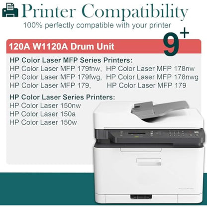HenceBuy 120A Imaging Drum Unit for W1120A Drum Kit Compatible with HP Color Laser MFP 179fnw 179fwg 178nw 178nwg HP Color Laser 150nw 150a 150w Printer, Black
