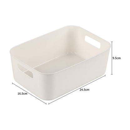 Haodehen 6 Packs Plastic Storage Boxs, Open Organizer Containers Bins
