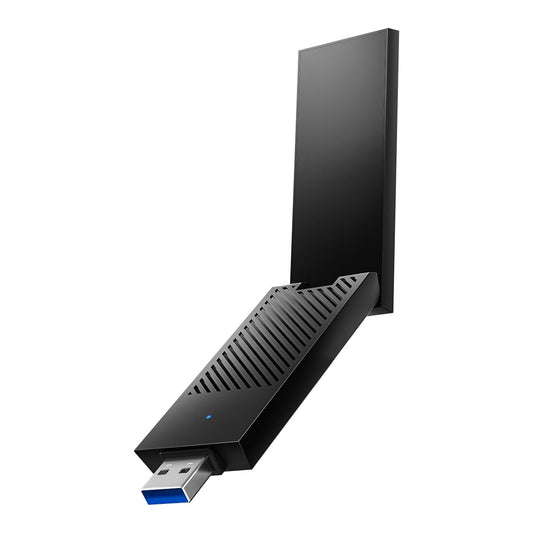 Cudy AXE5400 Tri-Band Wi-Fi 6E Wireless USB 3.0 Adapter WU5400 WiFi Adapter for Desktop PC, Supports Windows 11/10, High Gain Antennas, 6GHz,