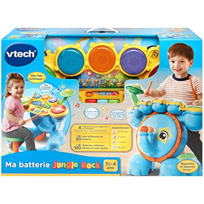 VTech – 196705 – Jungle Rock – Elephant Drum Set(French Version)