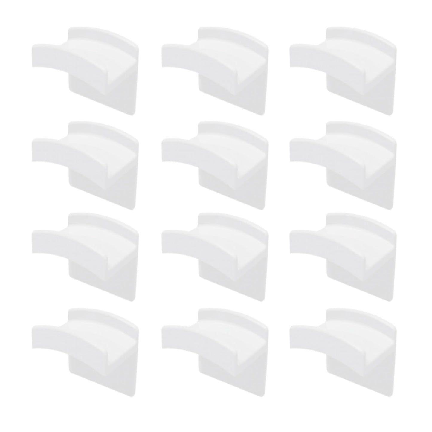 SGETHCH 12 Pack Adhesive Hat Hooks,No Drill Cap Holders for Wall and Door