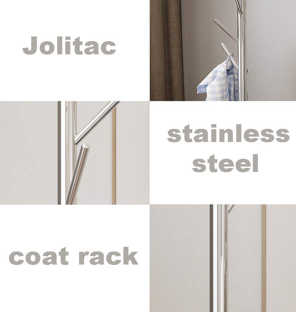 Coat Rack Stand, Super Sturdy Metal Coat Tree Clothes Rack w/ Marble Base