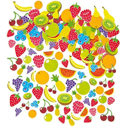 Baker Ross EV3092 Fruit Foam Stickers (Pack of 120)