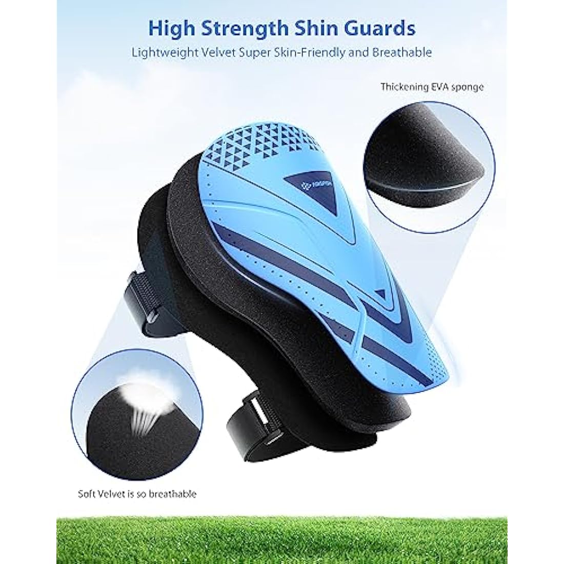 AirsFish Shin Pads Boys CE Certified Kids Football Shin Guards Breathable Non Slip Extended Adjustable Straps Lightweight Soccer Shin Pads for Boys Girls Teens Leg Calf Protective Gear