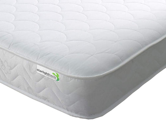 Starlight Beds European Small Single Mattress. Shell Design 80x200 Memory Foam Mattress with Springs. Soft, 18cm Deep, White. (80cm x 200cm)