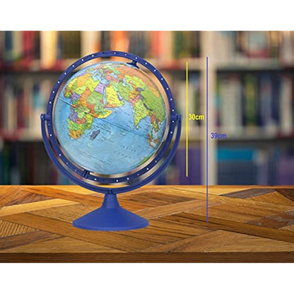 TOPGLOBE 30CM Educational World Globe All direction 360° rotating - Diameter 30cm