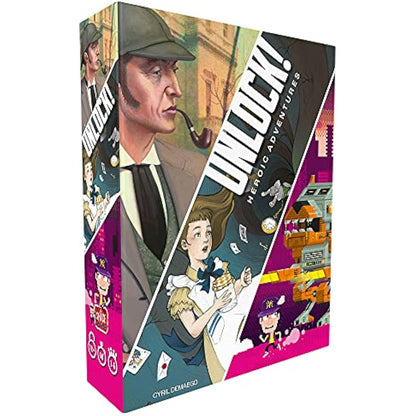 Asmodee Unlock! Heroic Adventures Escape Room Card Game Ages 10+ 1-6 Players 60 Minutes Playing Time