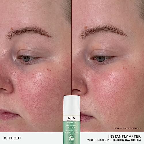 REN Clean Skincare Evercalm™ Global Protection Day Cream | Calm, Soothe & Hydrate Sensitive Skin | Vegan | Step 4: Moisturise