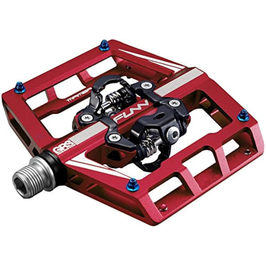 Funn Mamba Mountain Bike Clipless Pedals, Double Sided Clip Wide Platform MTB Pedals, Compatible with SPD Cleats, 9/16-Inch CrMo Axle Bicycle Pedals for MTB/BMX/Gravel Cycling