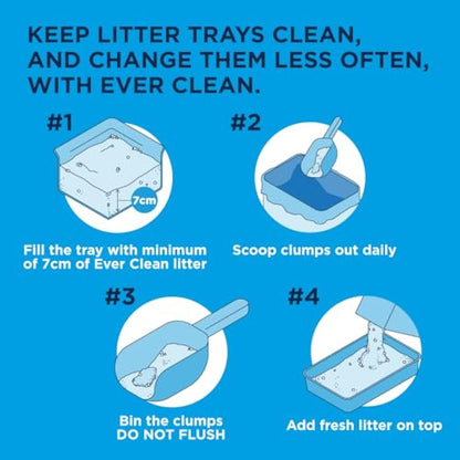 Ever Clean Clumping Cat Litter, Extra Strong Clumping Cat Litter, Scented for Long-lasting freshness, 10L