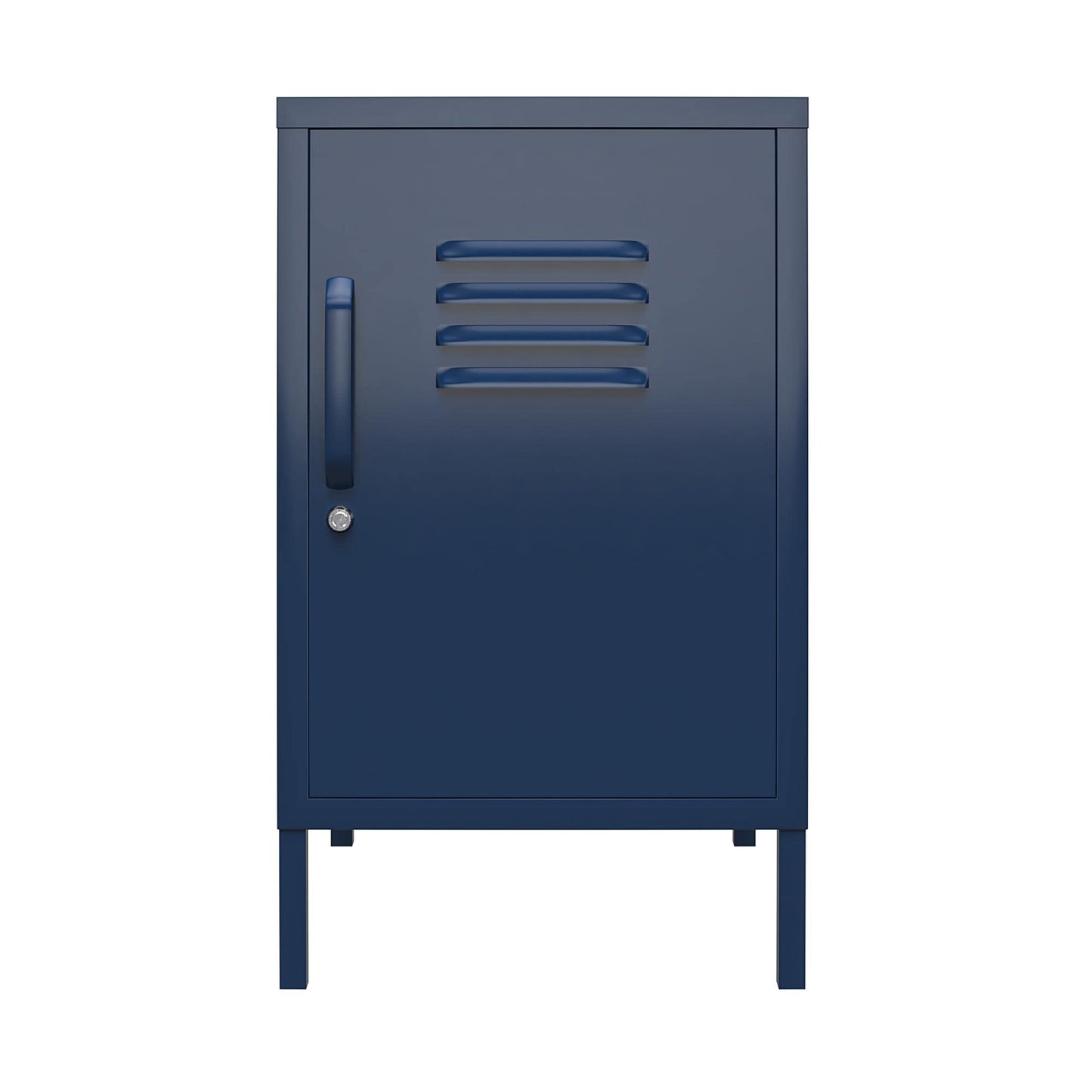 DHP Furniture Bradford Metal Locker End Table Navy, 39x37x68cm (DxWxH)