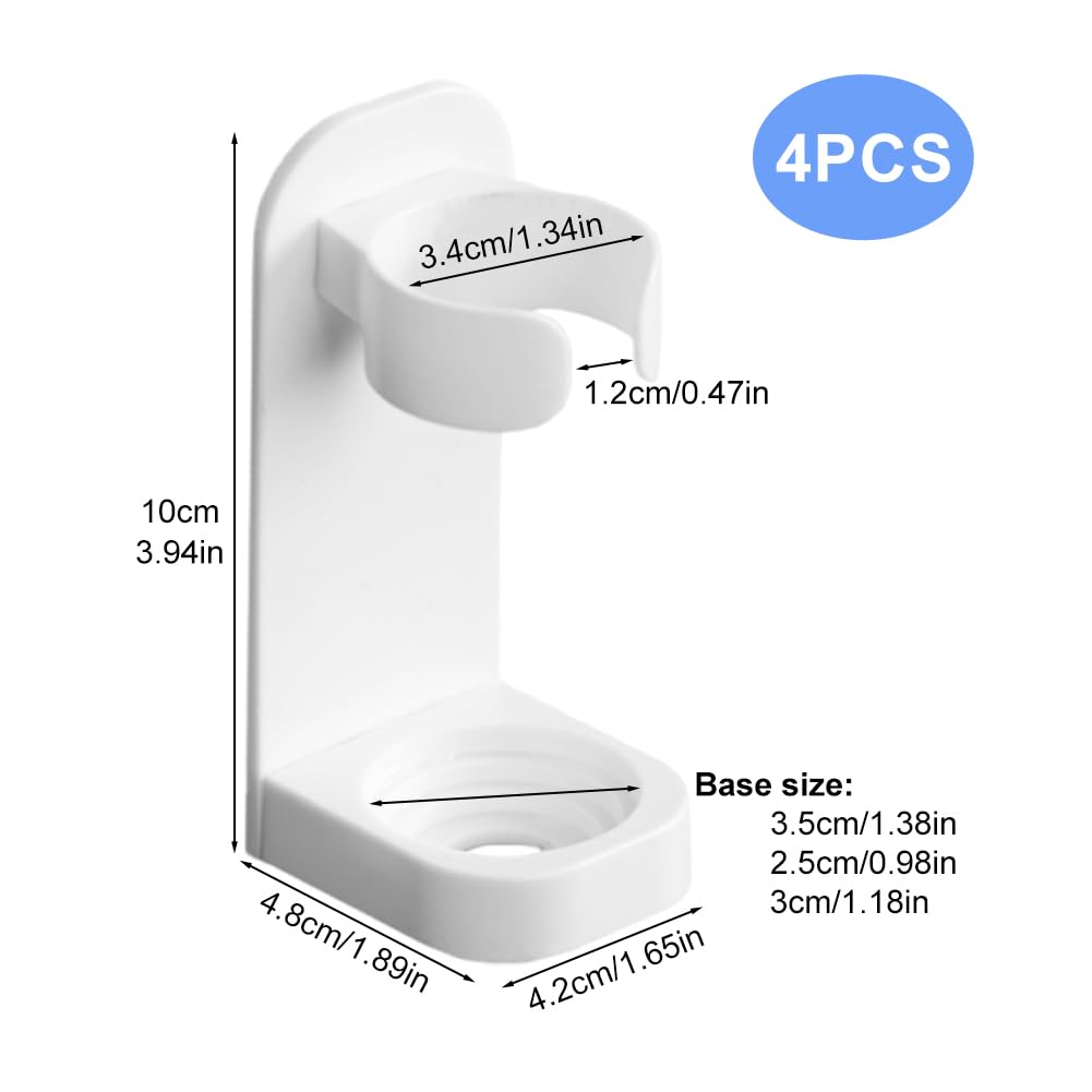 4 Packs Toothbrush Holder Electric Toothbrush Holder Wall Mounted
