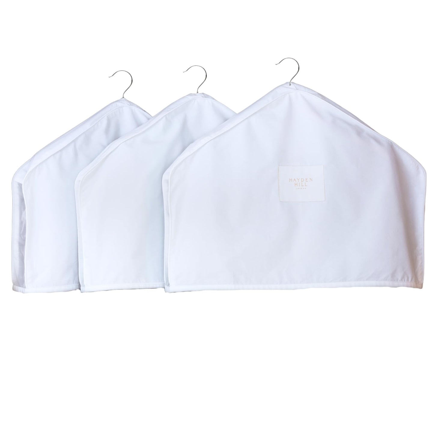 Hayden Hill Organic Cotton Shoulder Covers for Hanging Clothes, Set of 3