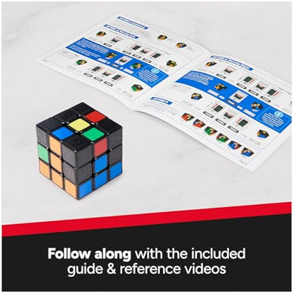 Rubik’s Coach Cube, Learn to Solve 3x3 Cube with Stickers, Guide and Videos | Stress Relief Fidget Toy | Adult Toy Fidget Cube | for Ages 8 and up