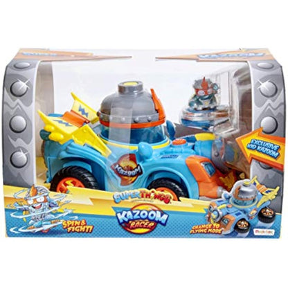 SUPERTHINGS Kid Kazoom Vehicle – Contains 1 vehicle with 1 launcher and top and 1 exclusive figure