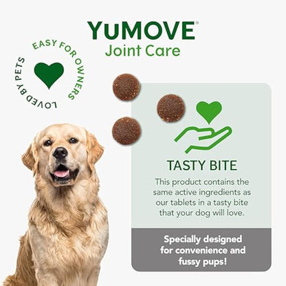YuMOVE Joint Supplement for Dogs, ONE-A-DAY for Joint Care, Essential Dog Hip and Joint Aid for Stiff Large Dogs with Glucosamine, Chondroitin, Green Lipped Mussel, 30 Chews - 1 Month supply