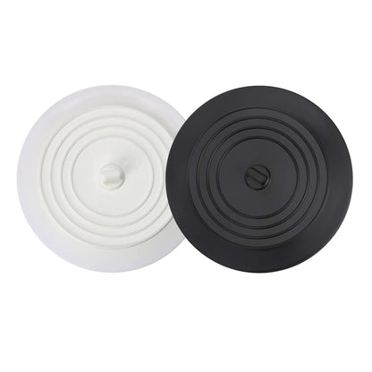VBNZBK 2 Pack Silicone Tub Stopper, Universal Bath Plug,6 Inches Drain Stopper Cover for Kitchen, Bathroom, LaundriesBlack and Gray