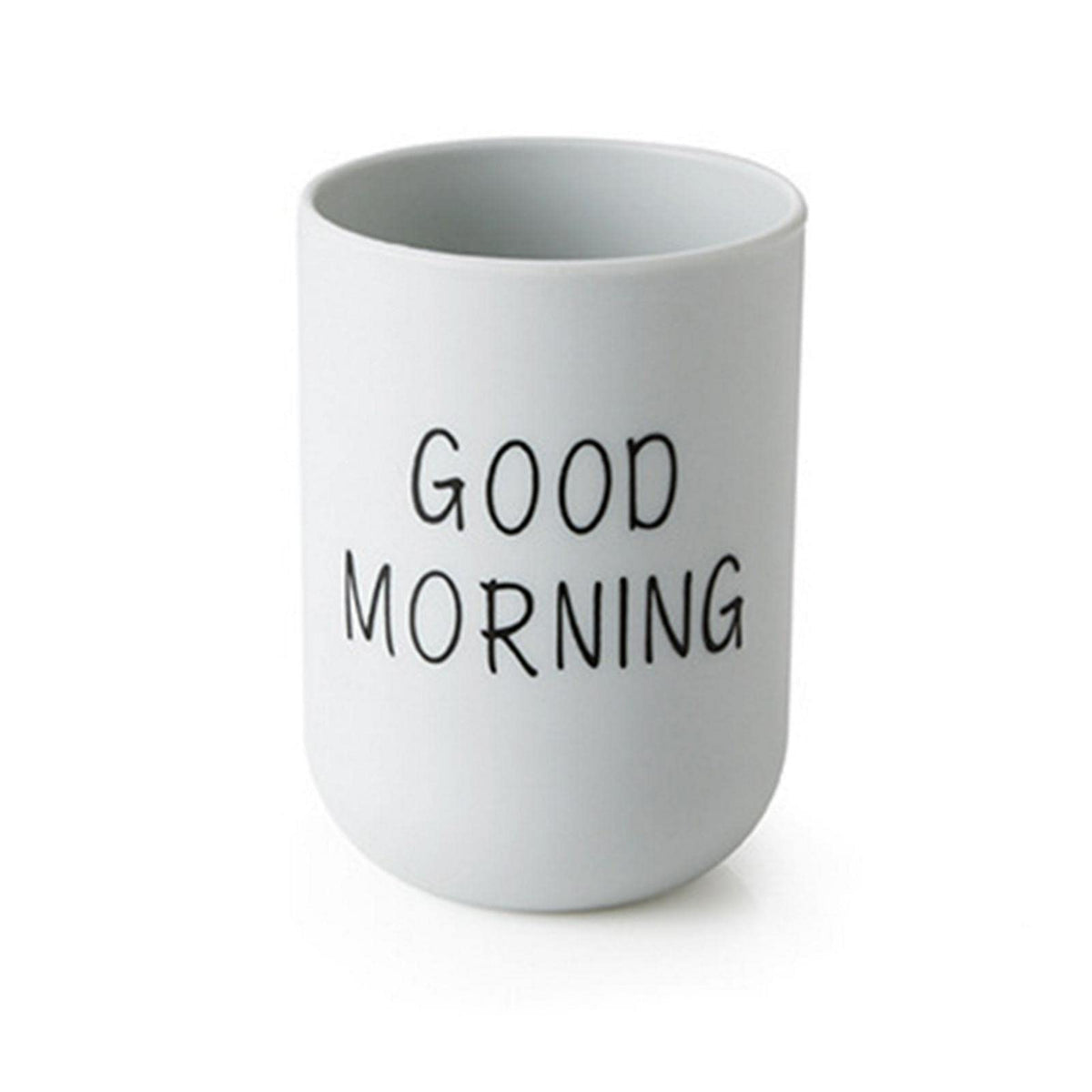 Toothbrush Holder, Good Morning Cup Toothbrush Cup, Home Travel Bathroom Washing Toothpaste Holder Plastic Tumbler CupsCOLOR:Blue