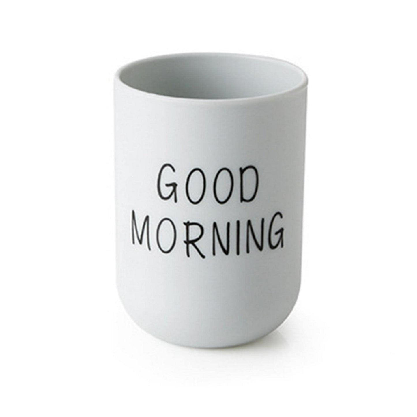Toothbrush Holder, Good Morning Cup Toothbrush Cup, Home Travel Bathroom Washing Toothpaste Holder Plastic Tumbler Cups(COLOR:Blue)