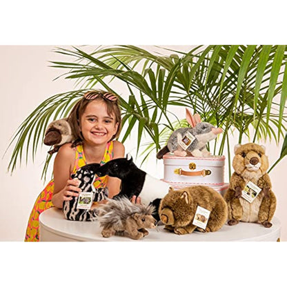 Teddy Hermann 91426 Wombat 10,2"/26 cm, Soft Toy, Plush Toy, Special Edition "Teddy Hermann Explains"