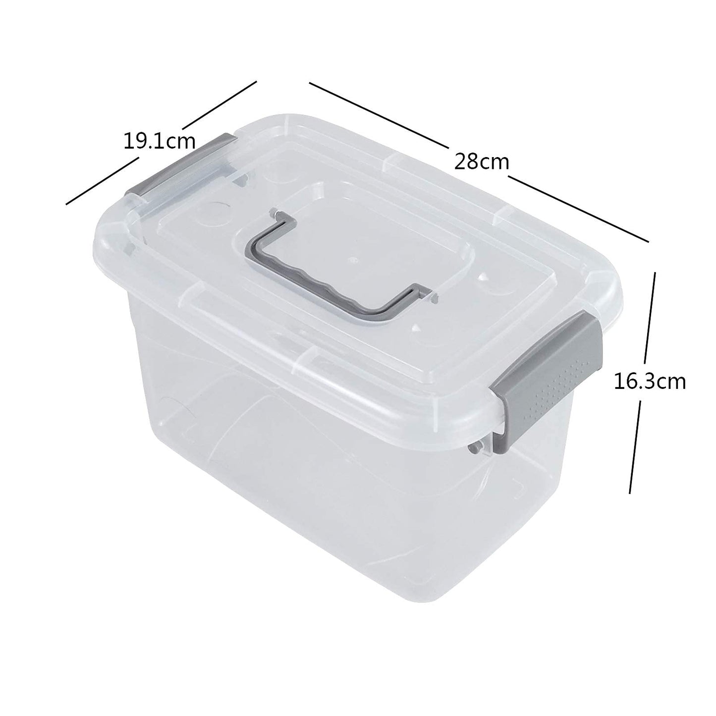Joyeen Clear Storage Boxes, Small Plastic Storage Boxes with Lids, Set of 6