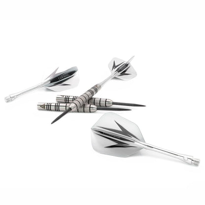 CUESOUL 95% Tungsten 22 Grams Tungsten Steel Tip Darts Set -with 1 Deluxe Dart Case(CSTSTD028-22L)