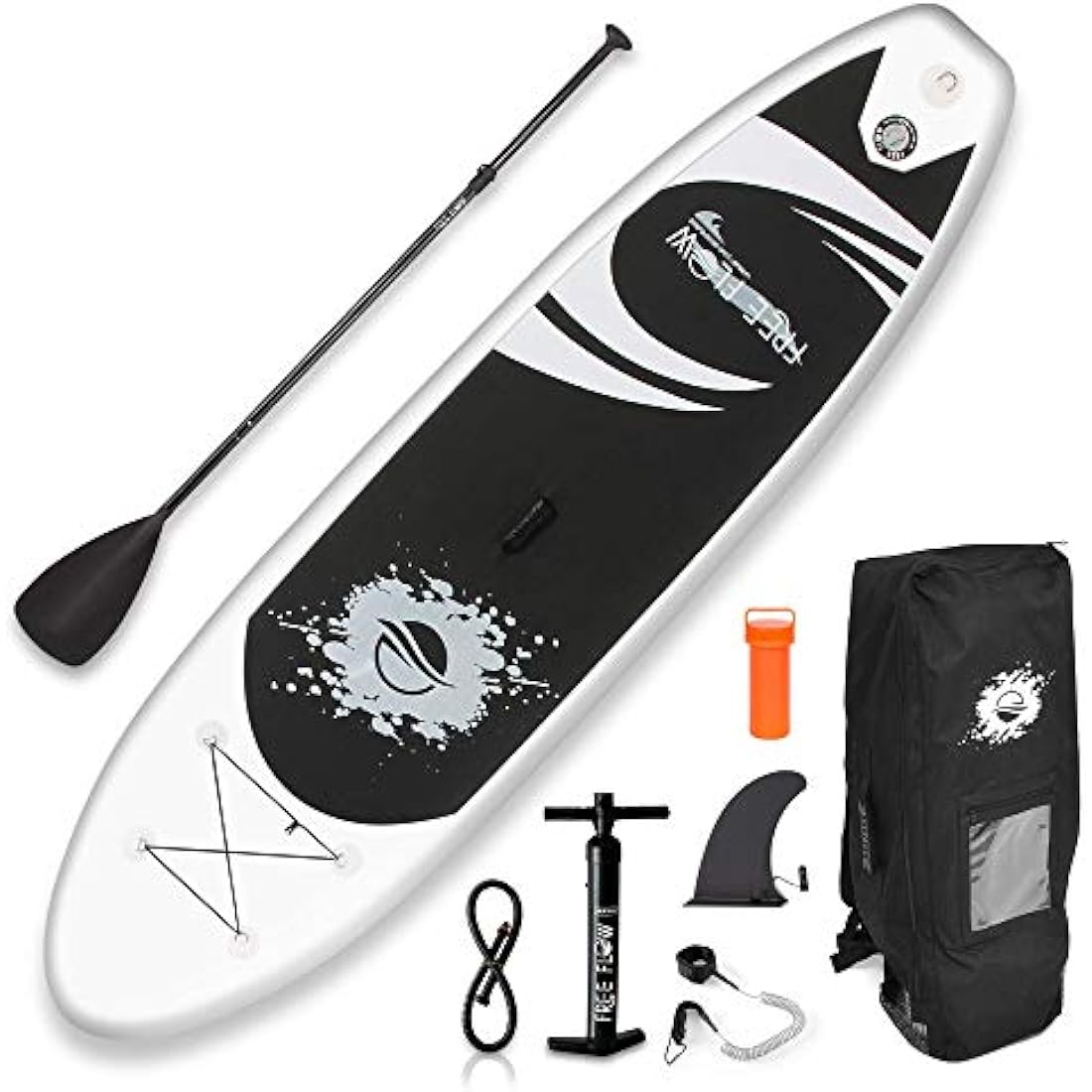 SereneLife Inflatable Stand Up Paddle Board, SUP Board- Paddleboards for Adults & Youth, Surfing Board Kit, 0.63cm Thick Standup Paddleboarding, Non-Slip Deck, Wide Stance, Surf Control w/Backpack