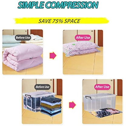 Opaza Vacuum Storage Bag Medium (80 x 60 cm), Airtight Space Saver Compression Bags for Clothing,duvets,bedding (3 Pack)
